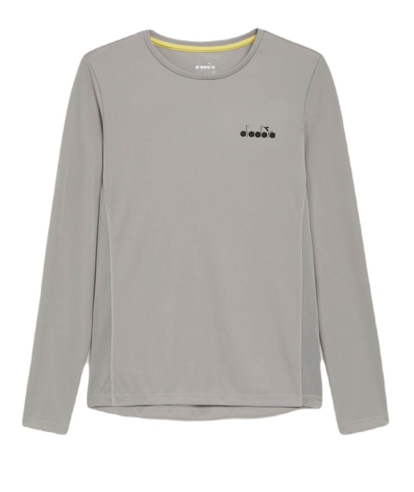 Женская теннисная футболка с длинным рукавом Diadora L. Long Sleeve Core Tee - silver metalized