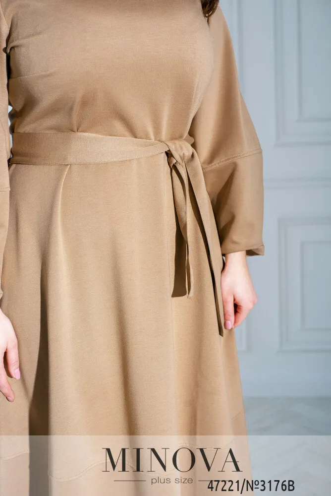 Платье 3176B-Бежевый Minova