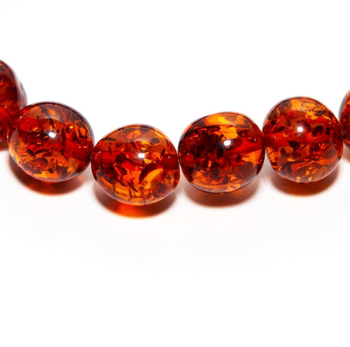 Браслет из янтаря натурального на руку, бусины 11 мм. Браслет из натуральных камней из Калининграда