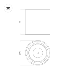 Светильник SP-SALT-R75-8W Warm3000 (WH-BK, 40 deg, 230V) (Arlight, IP44 Металл, 5 лет) 039378