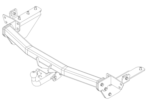 Фаркоп на Lexus NX I (2014-) (без электрики, паспорт/сертификат в комплекте) Автос.LX 04
