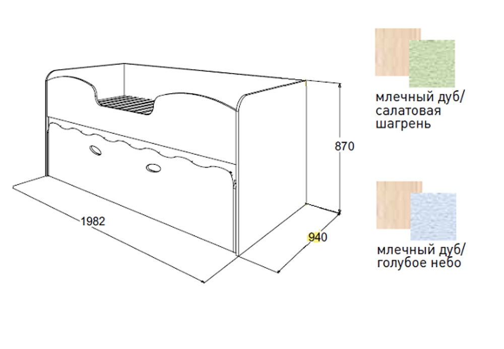 Уголок школьника "Омега 11" (млечный дуб/голубое небо), ЛДСП, Фант-мебель