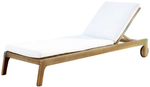 Шезлонг-лежак деревянный с матрасом Tagliamento Jack, натуральный