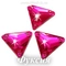 ЛС Пришивной треугольник с 3 отверстиями, Фуксия