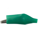 Зажим крокодил для проводов изолированный 44мм (Зеленый) - 10шт