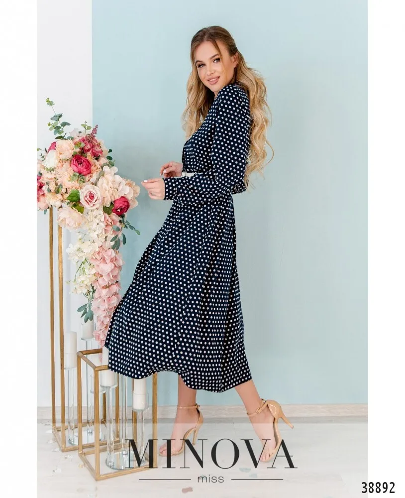 Платье 3141-темно-синий Minova