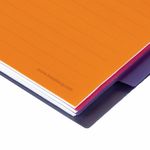 Тетрадь-блокнот 120 л., A5, 170x215 мм, BRAUBERG, линия, гребень, обложка пластиковая, 4 разделителя, "Rich", 401791, 4шт