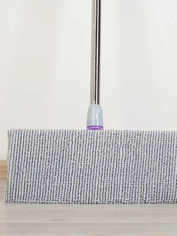 Швабра для мытья пола плоская Доляна, 2 насадки из микрофибры 42×13 см, телескопическая стальная ручка 83-125 см, цвет МИКС
