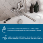 Смеситель Santek Найра для ванны с душем, длинный излив, с аксессуарами, хром, WH5A12001C001