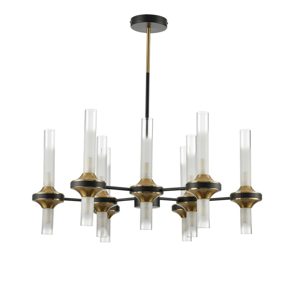 8112/18 NEOCLASSI LN25 26 черный/бронза/прозрачный, металл/стекло Люстра потолочная G9 18*30W 220V TAMARESA