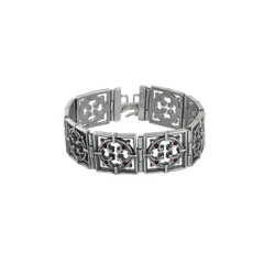 "Ратуша" браслет в серебряном покрытии из коллекции "Готика" от Jenavi с замком пряжка