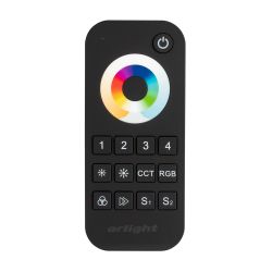 Пульт SMART-R22-MULTI Black (4 зоны, 2.4G) (Arlight, IP20 Пластик, 5 лет) 023473