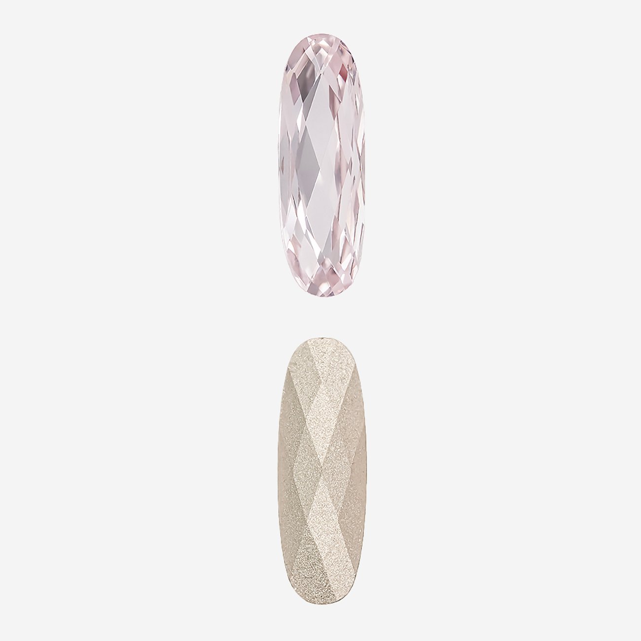 Кристалл Длинный Овал (Long Classical Oval), оттенок "Светло-розовый"/"Light Rose", 21*7мм