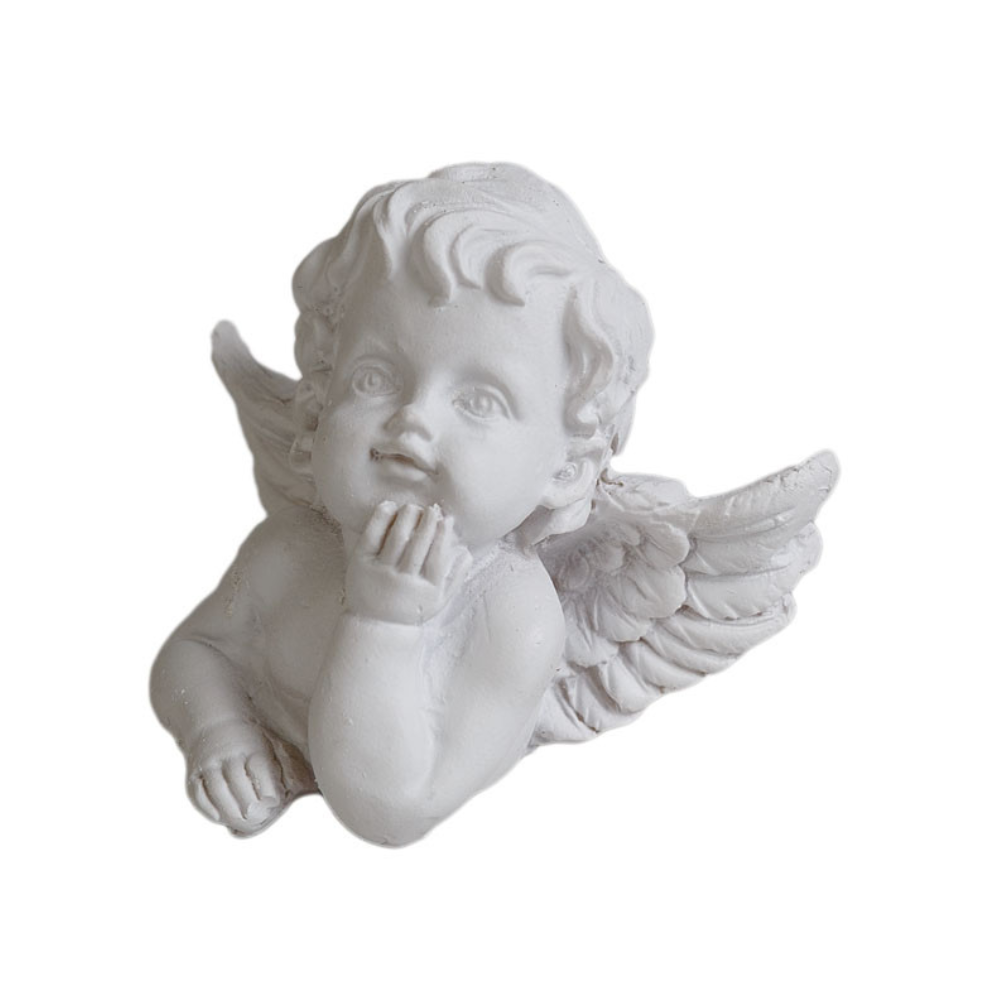 Статуэтка Ангел мечтатель перламутр 28 см