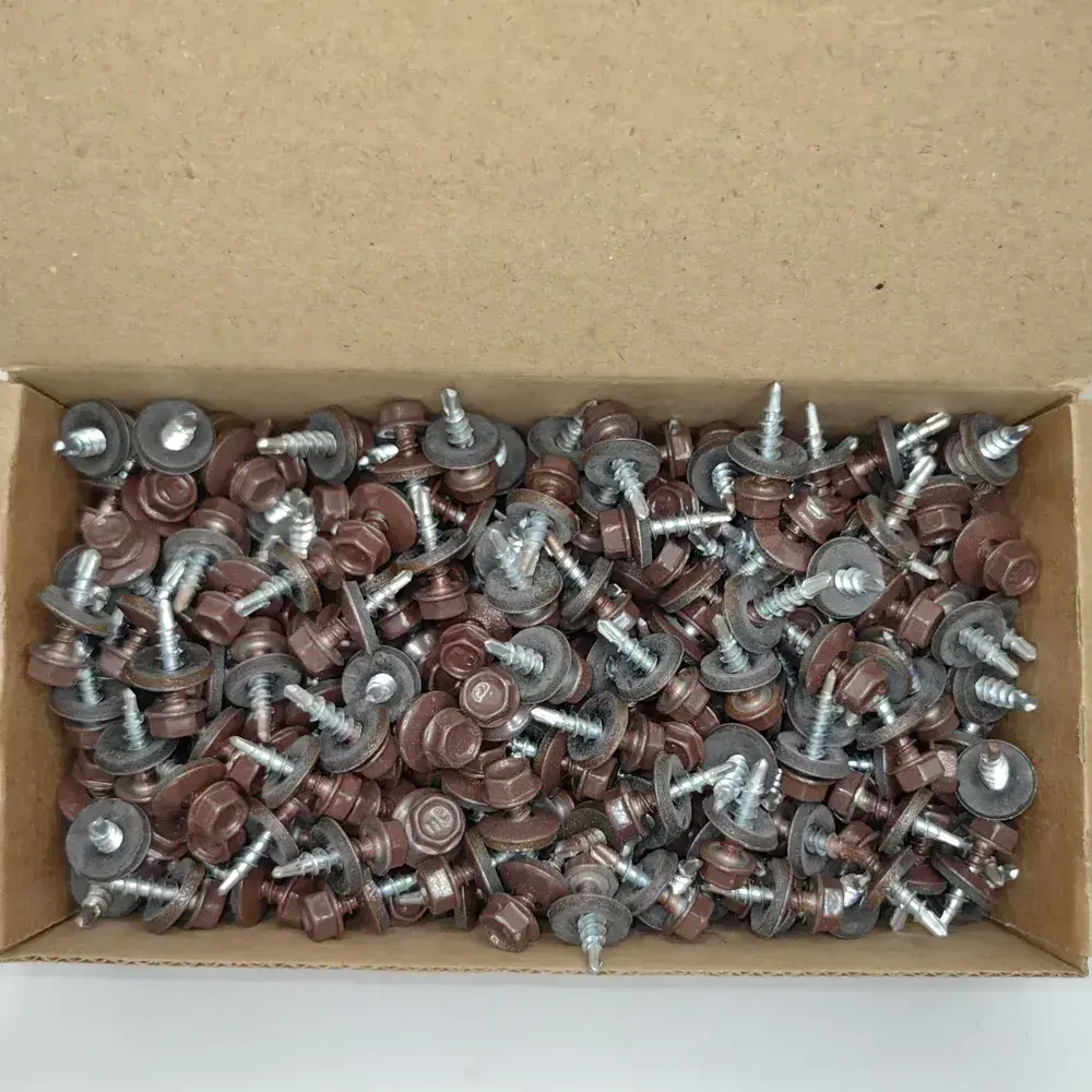 Саморезы кровельные по дереву 4.8х19 RAL 8017 (Шоколадно-коричневый) 1кг