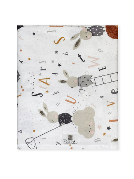 Пододеяльник на молнии Зайки фланель RinaAmari Размер 110*140