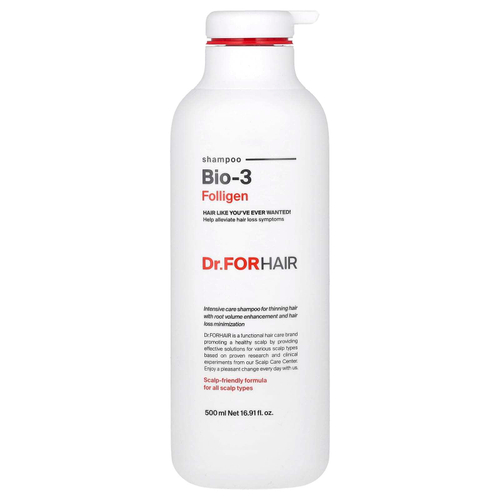 Dr.ForHair, Folligen, шампунь, Bio-3, 500 мл (16,91 жидк. унц.)
