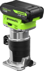 Фрезер кромочный аккумуляторный GREENWORKS G24RO 24V, АКБ 2Ач и ЗУ 3502507CUA