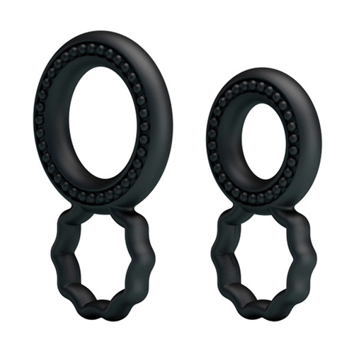 Набор из 2 эрекционных колец 4,1 см и 5см с подхватом мошонки Baile Ring BI-210172