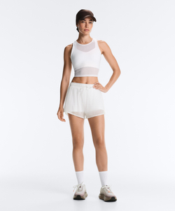 Oysho Майка Compressive с прозрачными деталями, белый