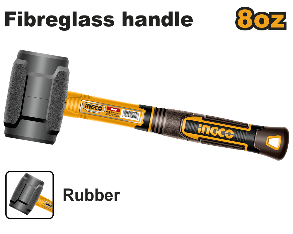 Киянка резиновая черная INGCO HRUH8808 220 г