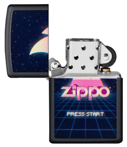 Зажигалка чёрная "Press Start" Black Matte ZIPPO 49115