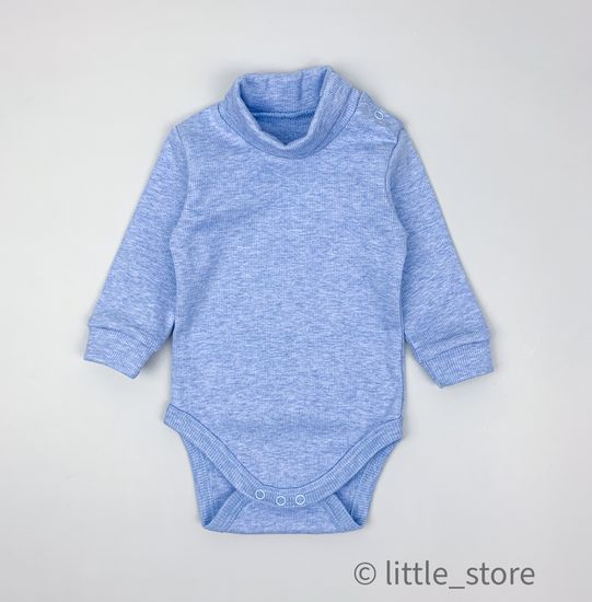 Боди-водолазка Голубой меланж