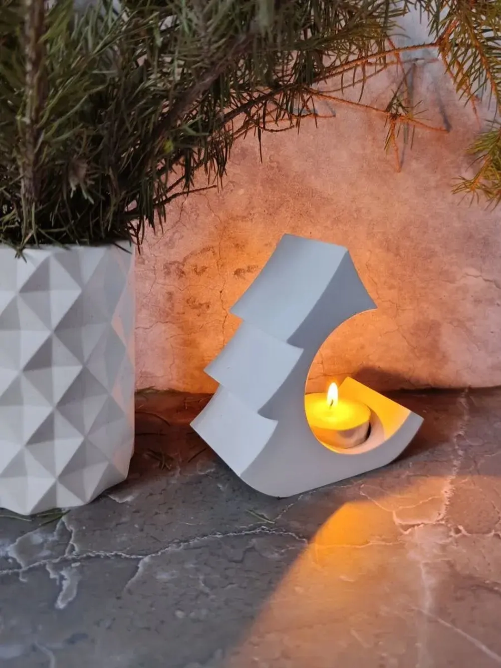 Подсвечник новогодний ёлочка