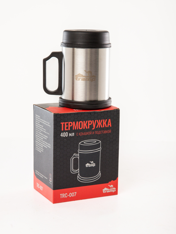 Термокружка с крышкой и подставкой TRC-007 TRAMP