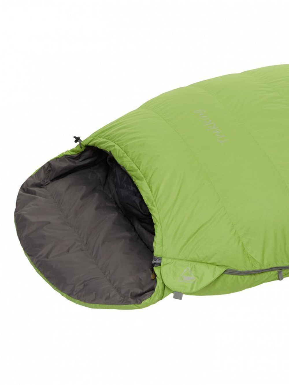 Спальный мешок пуховой BASK TREKKING V2 600+S серо-зеленый