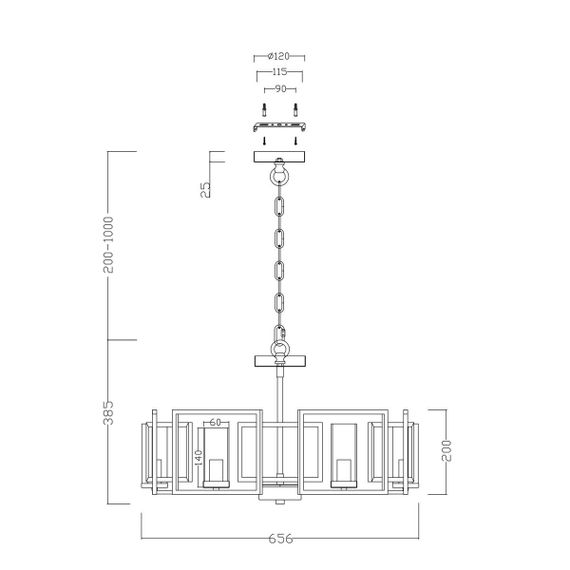 Подвесная люстра Maytoni Bowi H009PL-06G