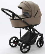 Детская коляска Adamex Zico Deluxe 3 в 1 Z-SA09 ТЕМНО-БЕЖЕВАЯ КОЖА