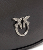 Кожаная сумка хобо brioche hobo mini pelle lamina Pinko - черный(101433 A180)