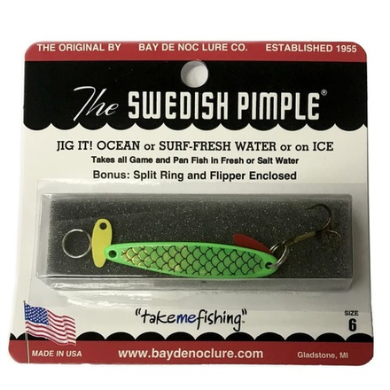 Блесна Swedish Pimple 6, Bay de Noc, 57 мм, 14 гр, MOSS SCALE