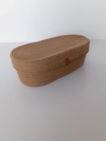 Корзина плетеная для хранения с крышкой