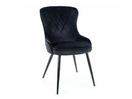 Стул SIGNAL LOTUS Velvet Bluvel 19 черный/черный