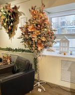 Елка на ножке «Торшер» с гирляндой встроенной (Литая хвоя) 210 см / 2,1 м