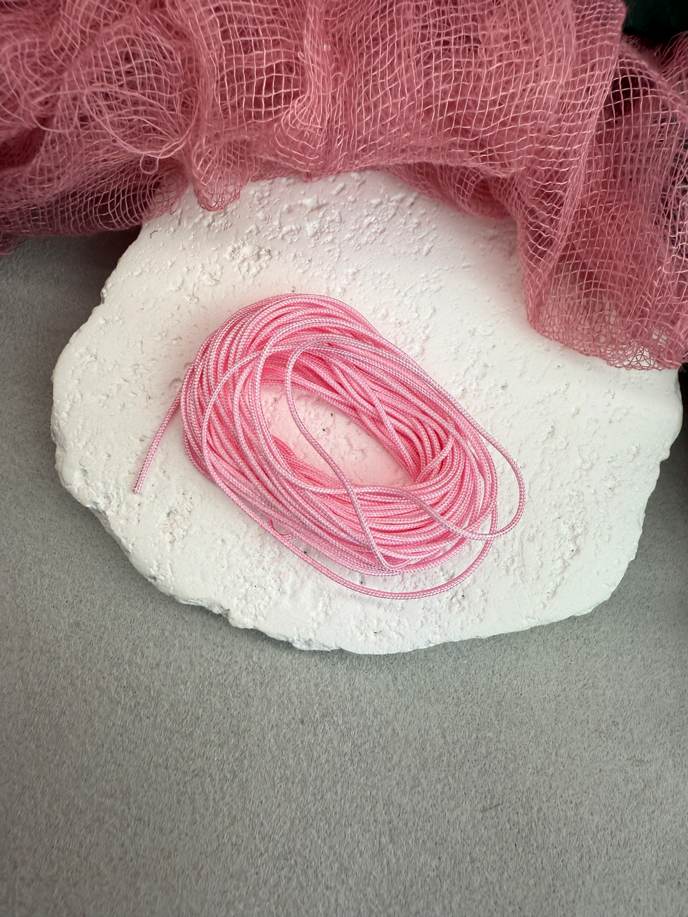 Шнур для плетения браслетов 0,8 мм, Розовый (5 м)