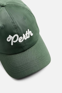 ZARA КЕПКА С НАДПИСЬЮ, ЗЕЛЕНЫЙ