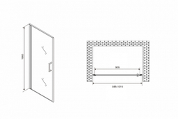 Душевая дверь Abber Sonnenstrand 100 AG04100B профиль Черный стекло прозрачное