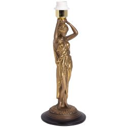 Настольная лампа Гречанка Бронза с абажуром Тюссо Vatican (Ватикан) Крем