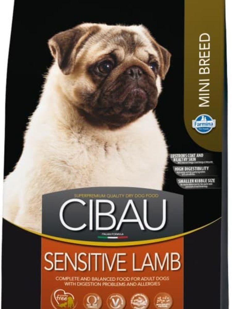 Сухой корм Cibau Sensitive Lamb mini для собак мелких пород с ягненком 2,5кг