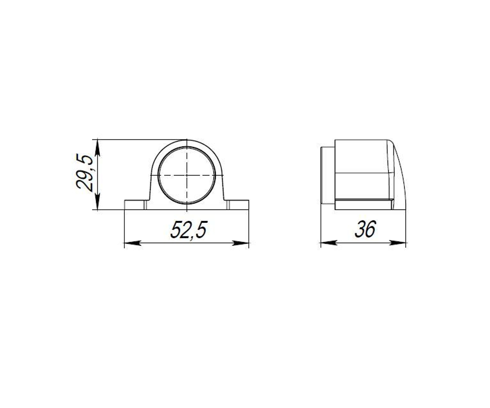 Упор дверной DS PF-52 GR-23 графит