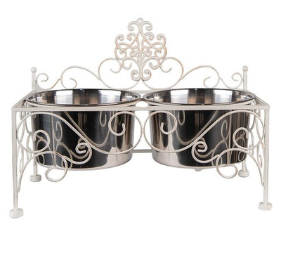 Кормушка для животных 41x22x31см / 2x500мл Металл