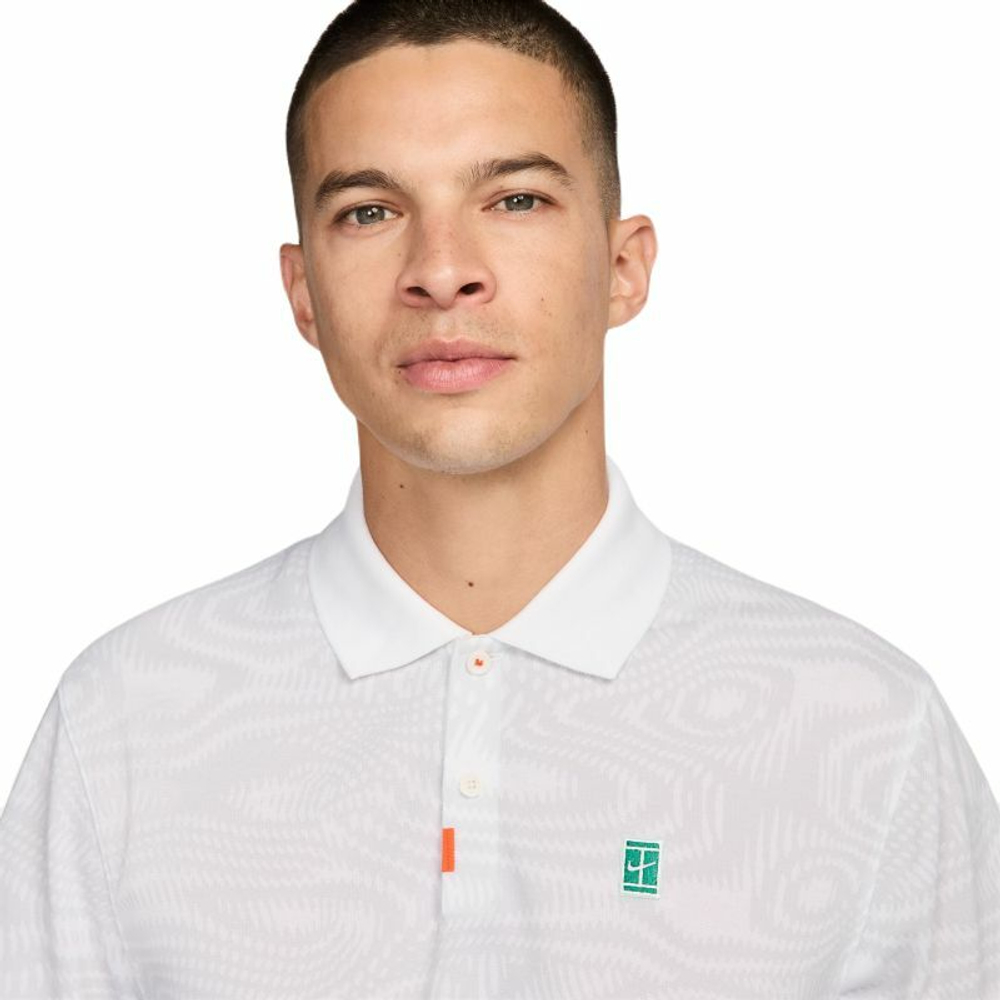 Теннисное поло Nike Polo Dri-Fit Heritage Printed - white/white