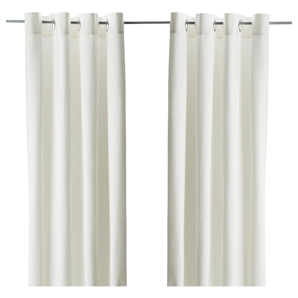 IKEA MERETE  (ИКЕА МЕРЕТЕ)  -  Шторы, 1 пара, сетка/белый, 145x300 см