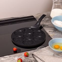 СКОВОРОДА AGNESS "FLOWER STORY" ДЛЯ ОЛАДИЙ С АНТИПРИГАР.ПОКРЫТИЕМ ДИАМЕТР=26.5 СМ