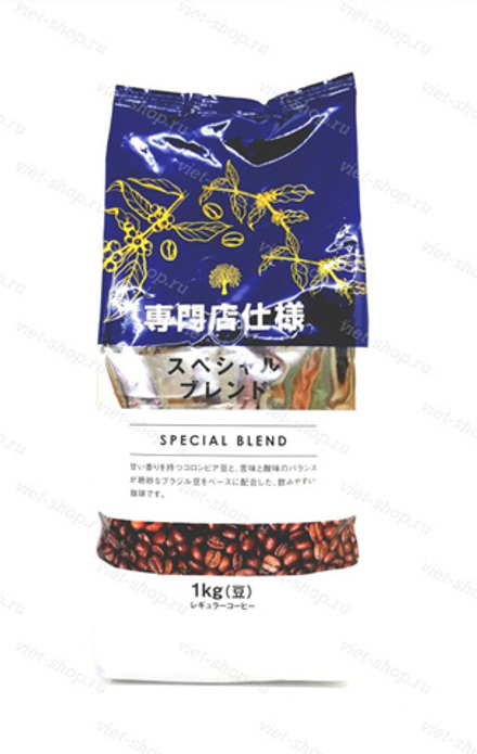 Японский зерновой кофе Special blend, 1 кг.
