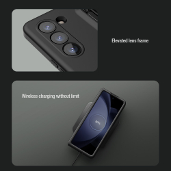 Чехол покрытый мягким жидким силиконом от Nillkin для Samsung Galaxy Z Fold 5, серия Flex Pure Fold Case (в комплекте съемное перо S Pen)