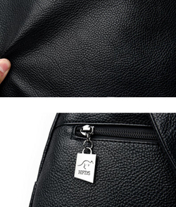 Рюкзак женский кожаный, черный